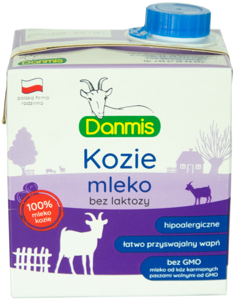 kozie mleko bez laktozy Danmis